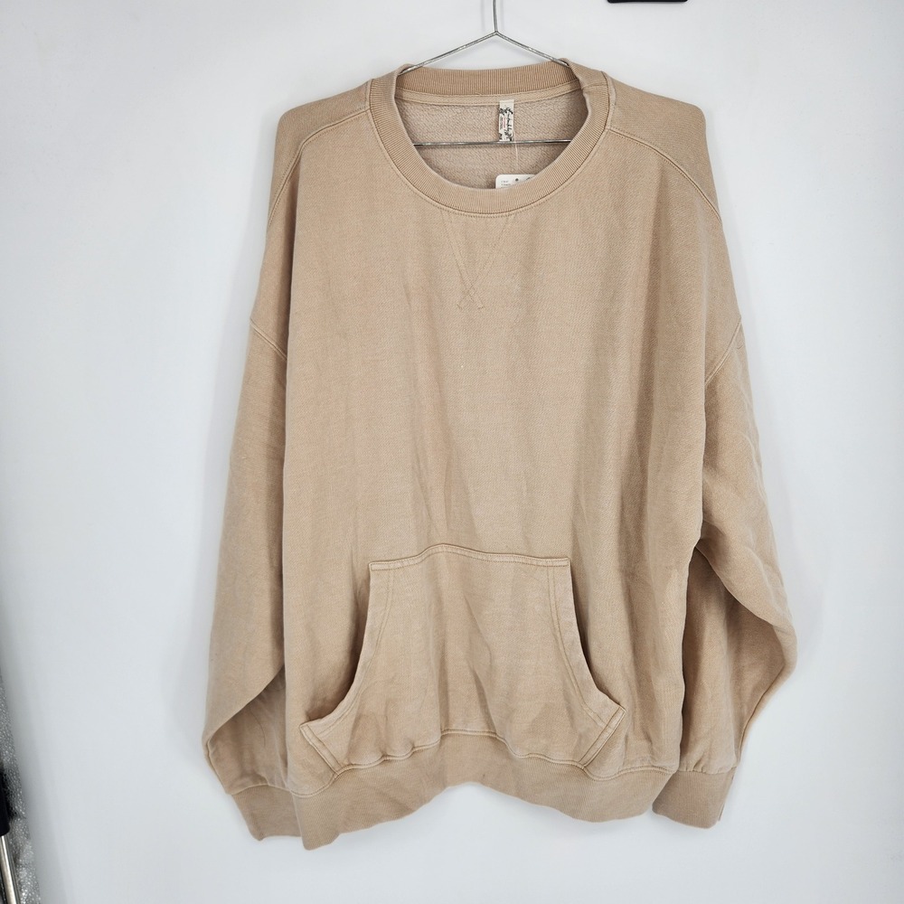 Free People Intimately Oversized Sweatshirt Morning Oat Sand OB2104672 L